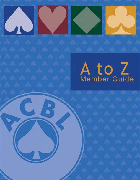 ACBL from A to Z - American Contract Bridge League