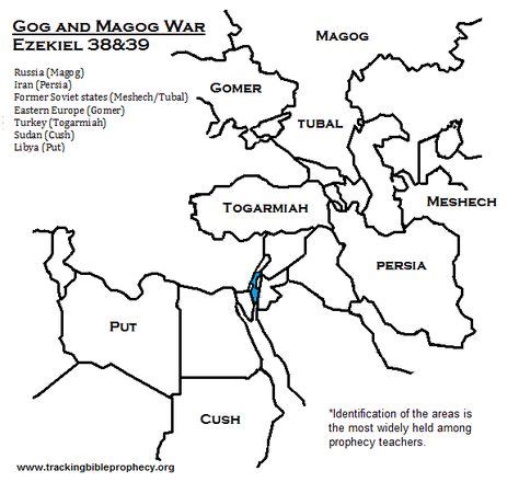 The Gog and Magog War (With images) | Bible mapping, Magog, Bible prophecy