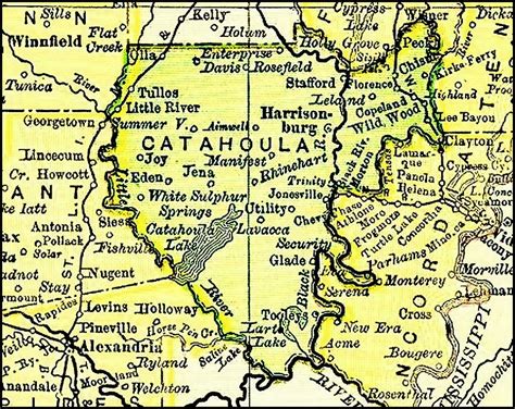 Roots From The Bayou: Catahoula Parish Map ~ 1895