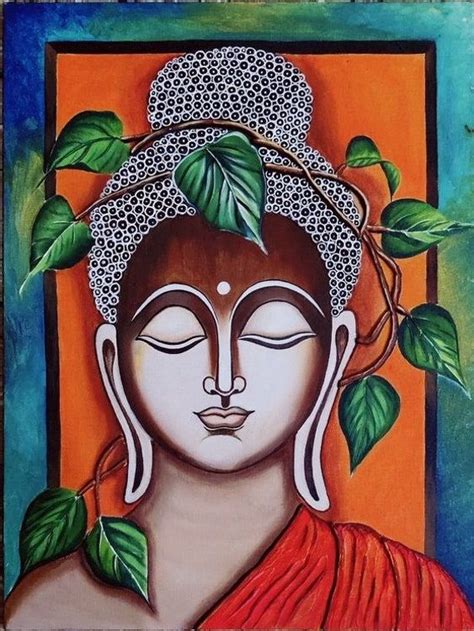 Buddha Painting Canvas, Modern Art Canvas Painting, Art Painting Gallery, Nature Art Painting ...