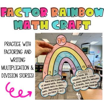 Factor Rainbow Math Craft by Mrs Kiswardys Class | TpT