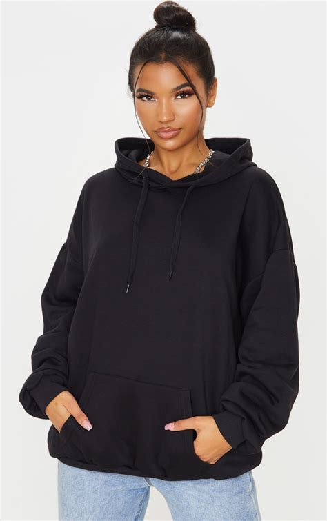 Black Ultimate Oversized Hoodie. | PrettyLittleThing USA