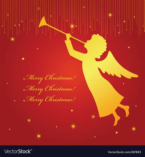 Christmas angel card Royalty Free Vector Image