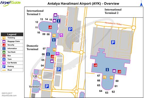 Antalya - Antalya International (AYT) Airport Terminal Maps ...