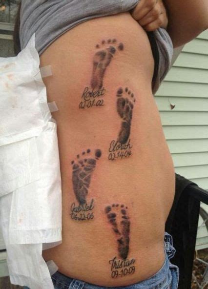 64+ trendy tattoo ideas for kids names for women foot prints | Baby feet tattoos, Tattoos for ...