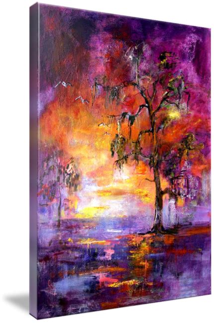 "Okefenokee Sunset Large Original Painting" by Ginette Callaway, Lovejoy // Offered as a fine ...
