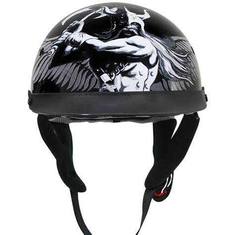 DOT Viking God Dual Visor Motorcycle Half Helmet