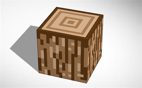 3D design Minecraft oak log - Tinkercad