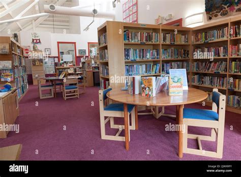 Colorful and stimulating children's section in a public library Stock ...