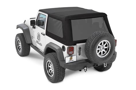 Bestop Trektop NX Glide Twill Soft Top for 07-18 Jeep Wrangler JK 2 Door | Quadratec