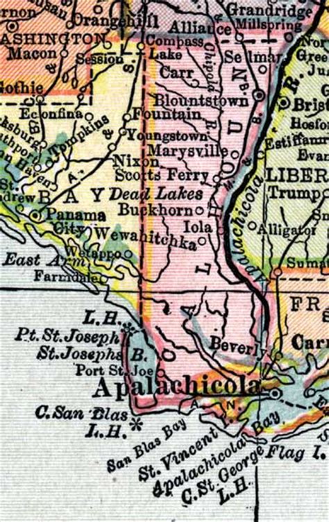 Map of Calhoun County, Florida, 1916