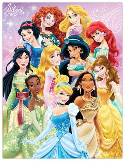 Disney Princesses with their now looks. Like these but loved the ...