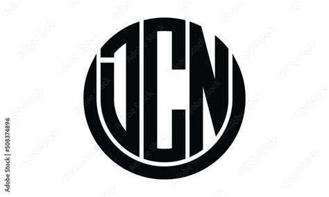 DCN shield in circle logo design vector template. lettermrk, wordmark ...