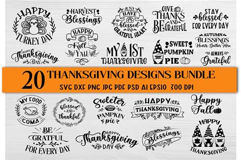 20 Thanksgiving Bundle SVG . Thanksgiving SVG Quotes. By Samaha Shop ...