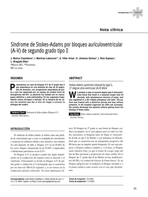 (PDF) Síndrome de Stokes-Adams por bloqueo aurículoventricular (AV) de segundo grado tipo II