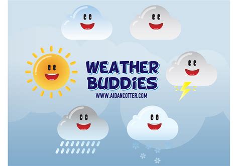 Cute Weather Vector Icons | Free Vector Art at Vecteezy!