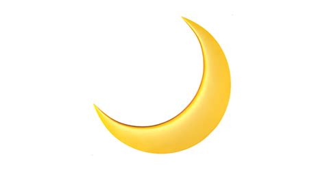 Crescent Moon Emoji Transparent