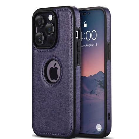 Deep Purple Leather Case- iPhone 14 pro and 14 pro max – Techifystore.pk