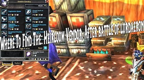 Where To Find The Heirloom Vendor, After battle of lordaeron (World Of ...