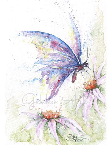 Butterfly Watercolour Art Print by wildlife artist Sandi Mower