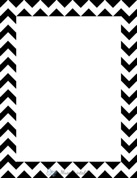 Printable Black And White Chevron Page Border | Page borders design ...