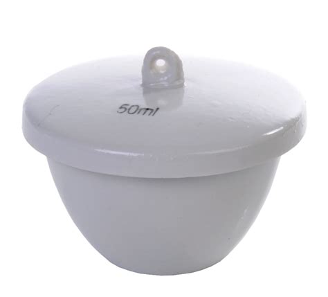 Porcelain Crucible with Lid: Low Form, 59 mm Diameter x 28 mm OD, 50 ml ...