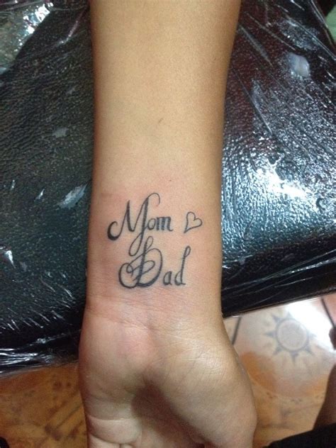 Mom dad font tattoo #tattooenlightens | Dad tattoos, Mum and dad tattoos, Tattoos for daughters