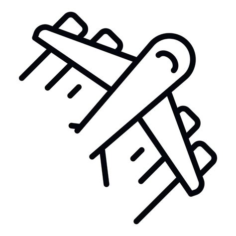 Airplane icon, outline style 15367162 Vector Art at Vecteezy