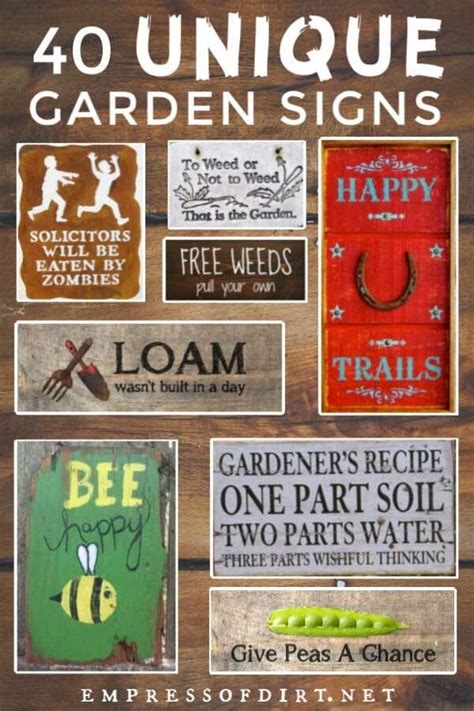 40 Funny Cute Sarcastic and Sentimental Garden Signs | Empress of Dirt