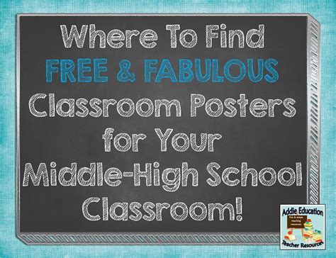 Teacher Talk: Classroom Poster Ideas for Middle / High School ...