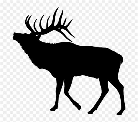 Elk, Silhouette, Cut Out, Stag, Bull - Elk Clipart, HD Png Download ...