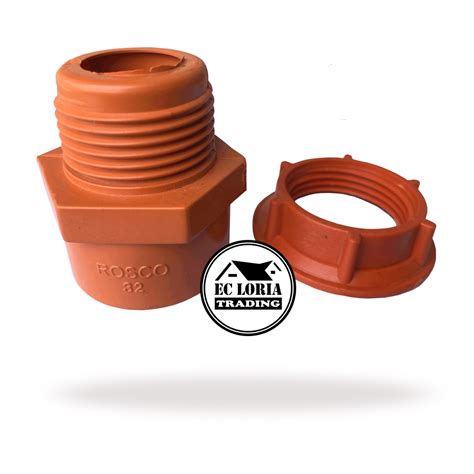 Rosco Electrical PVC Orange Male Adapter with Locknut 1/2, 3/4, 1 ...