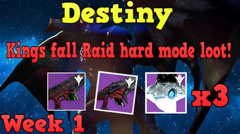 Destiny Hard mode Kings Fall Raid loot, week 1 - YouTube