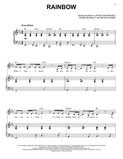 Rainbow (Piano & Vocal) - Print Sheet Music Now