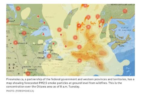 Forest Fires in Quebec affecting Upper Canada and East US, a bit in ...