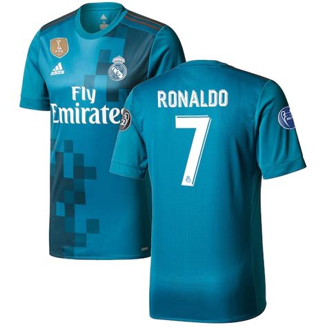 Cristiano Ronaldo Real Madrid adidas 2017/18 Third Authentic Jersey - Teal - Fanatics.com