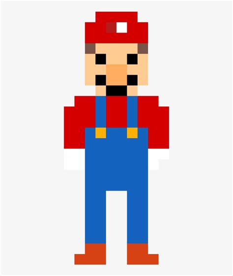 Super Mario Front Pixel Art - Cartoon Transparent PNG - 1184x1184 ...