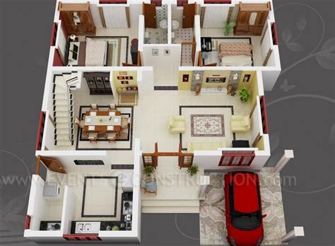 Pin by Maria on 3D House Plans & Floor Plans | House design, Home design floor plans, Home ...