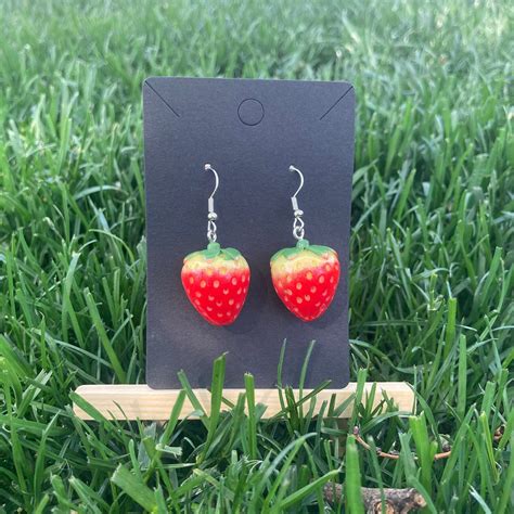 Cottagecore Strawberry Earrings | Etsy