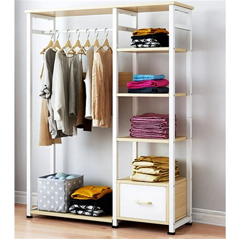 Freestanding Clothes Garment Organizer Closet Metal Garment Rack with ...