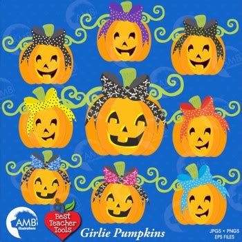 Halloween Clipart, Pumpkin Clip Art, Halloween Pumpkins Clip Art, AMB-148