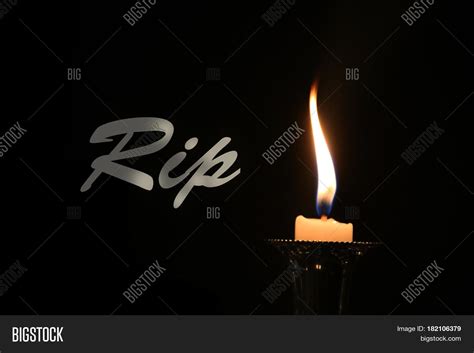 Candle Rip Memorial Hope Isolated Image & Photo | Bigstock