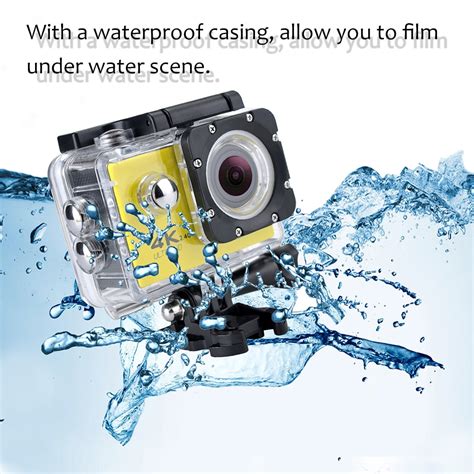 Sports Action Camera Waterproof Outdoor Sport Camera Wide Angle WiFi 4K ...