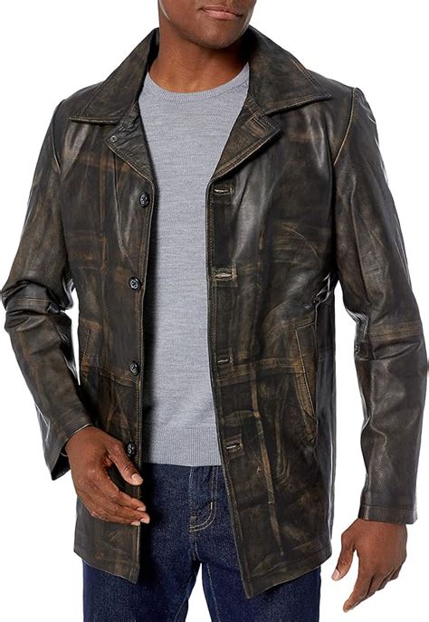 Dean Winchester Distressed Leather Jacket - Supernatural Brown Real Leather Jacket : Amazon.co ...