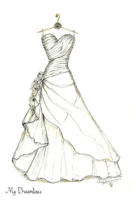 Custom Wedding Dress Sketch | Dress Design Sketches