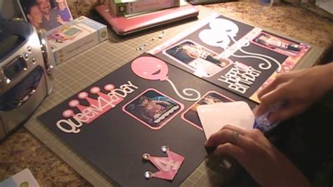 Happy Birthday Scrapbook Layout, Episode 16 - YouTube