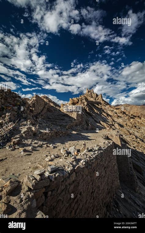 Ruins of Shey palace. Ladakh, India Stock Photo - Alamy