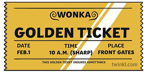 Golden Ticket Illustration - Twinkl