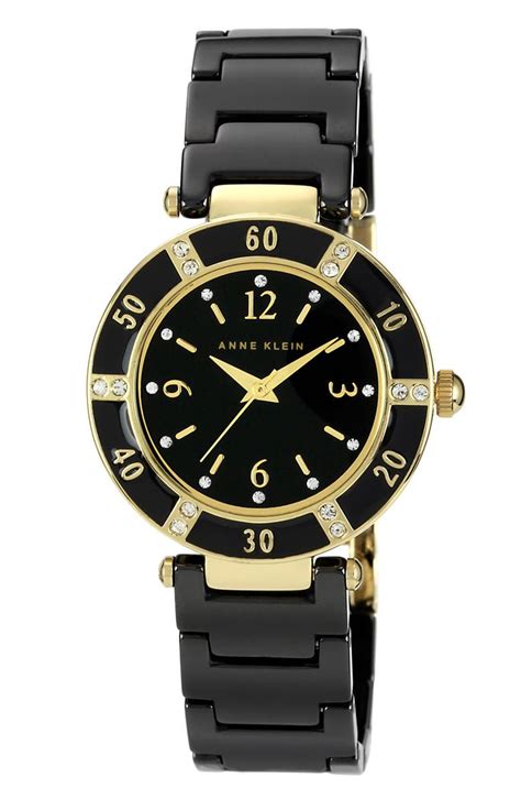 Anne Klein Round Ceramic Bracelet Watch, 31mm | Nordstrom