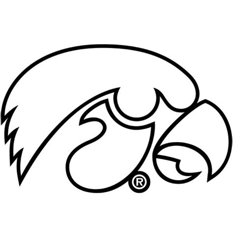 Iowa Hawkeyes Tiger Hawk Outline Decal